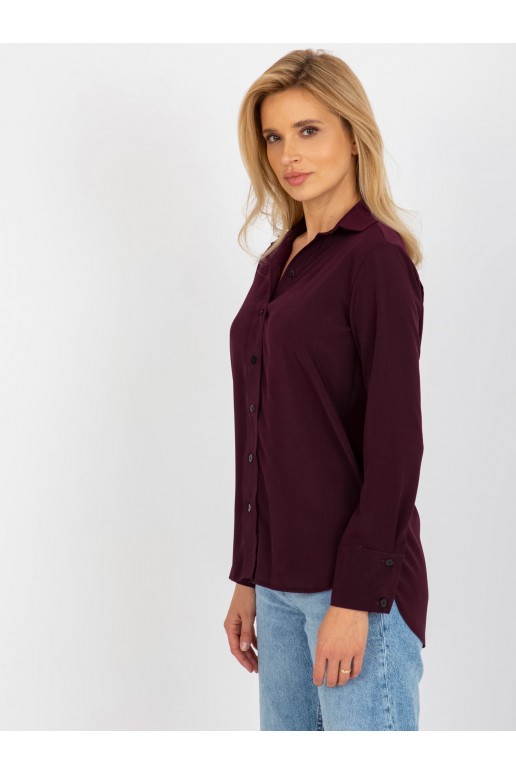 Tmavě fialová dámská klasická košile... Tmavě fialová dámská klasická košile...