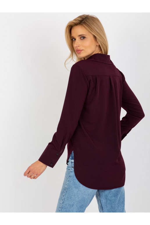 Tmavě fialová dámská klasická košile... Tmavě fialová dámská klasická košile...
