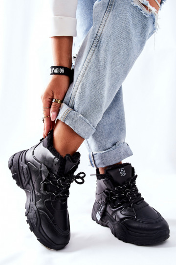 Dámské zateplené Sneakersy Černé Kaphia 2