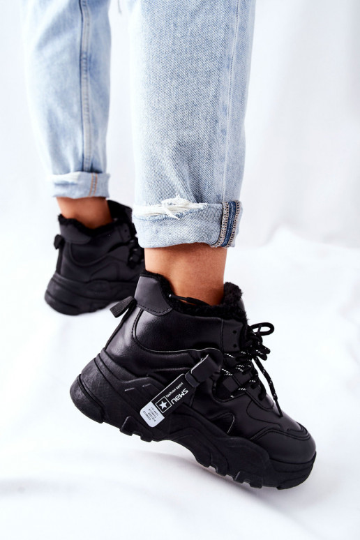 Dámské zateplené Sneakersy Černé Kaphia Dámské zateplené Sneakersy Černé Kaphia