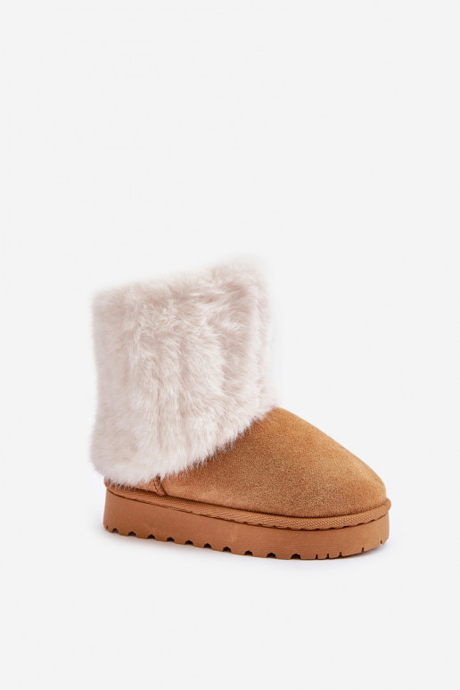 Dětské Sněhule S Kožíškem Camel Crisie Dětské Sněhule S Kožíškem Camel Crisie