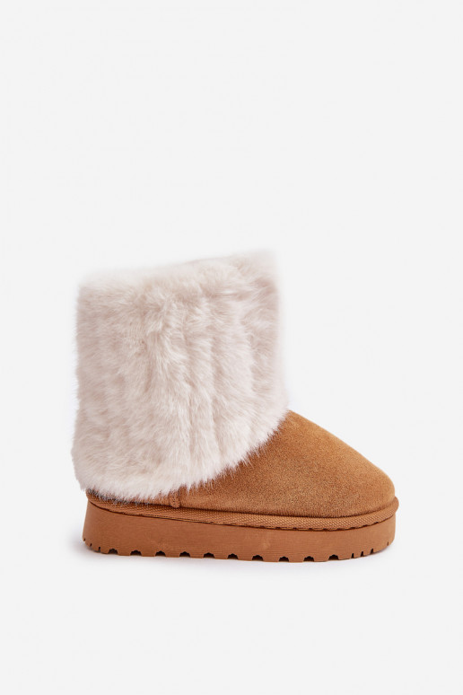 Dětské Sněhule S Kožíškem Camel Crisie Dětské Sněhule S Kožíškem Camel Crisie
