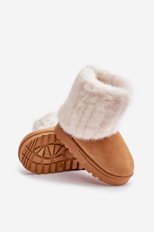 Dětské Sněhule S Kožíškem Camel Crisie Dětské Sněhule S Kožíškem Camel Crisie