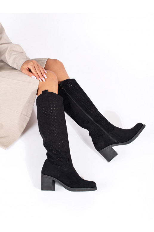 Ažurové semišové oficírky