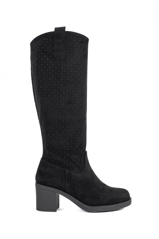 Ažurové semišové oficírky