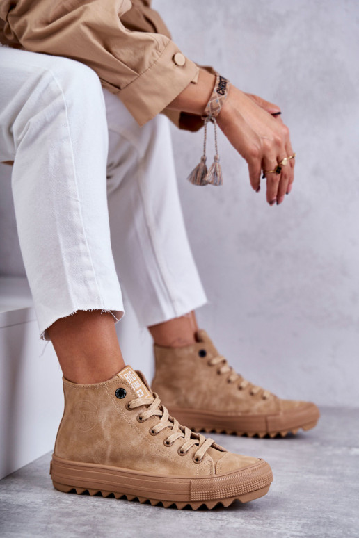 Dámské Tenisky Big Star Vysoké Zateplené Camel GG274072