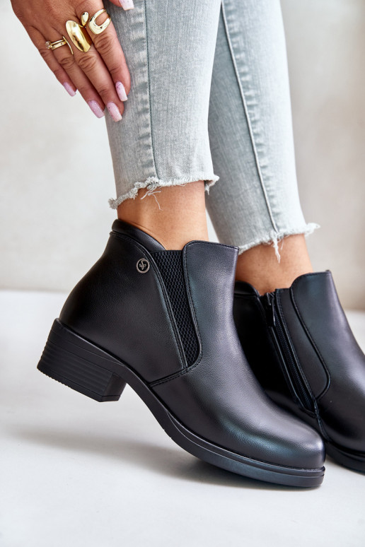 Boty S Nízkým Záhlavím Zateplené Kožešinou Vinceza 85150 Černé Boty S Nízkým Záhlavím Zateplené Kožešinou Vinceza 85150 Černé