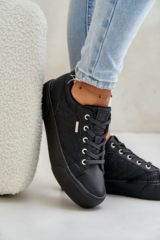 Dámské tenisky na platformě zateplené Big Star OO274A465 Černé Dámské tenisky na platformě zateplené Big Star OO274A465 Černé