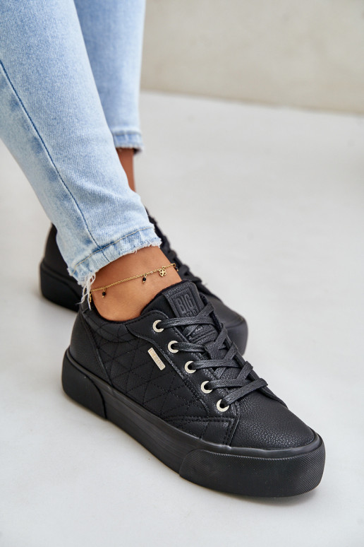 Dámské tenisky na platformě zateplené Big Star OO274A465 Černé Dámské tenisky na platformě zateplené Big Star OO274A465 Černé