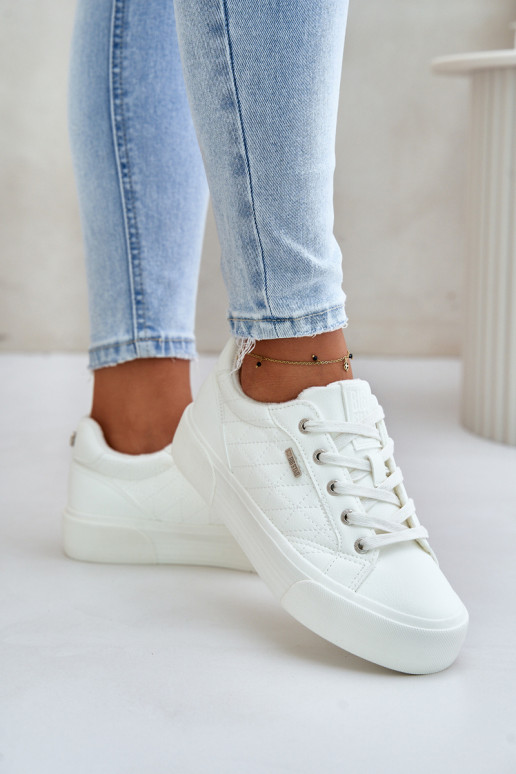 Dámské Tenisky Na Platformě Zateplené Big Star OO274A464 Bílé Dámské Tenisky Na Platformě Zateplené Big Star OO274A464 Bílé