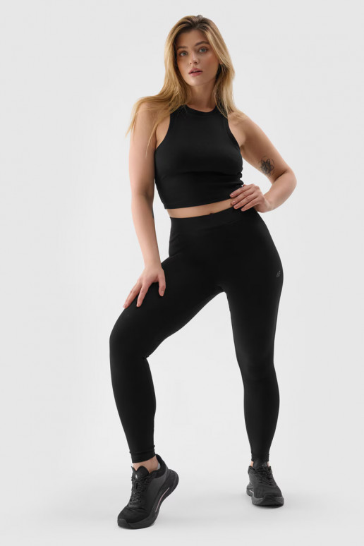 Dámské Pletené Legíny Černé 4FWMM00TTIGF195-20S Dámské Pletené Legíny Černé 4FWMM00TTIGF195-20S