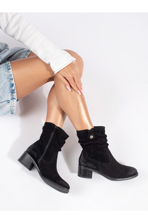 Černé kožené kovbojky dámské Sergio Leone