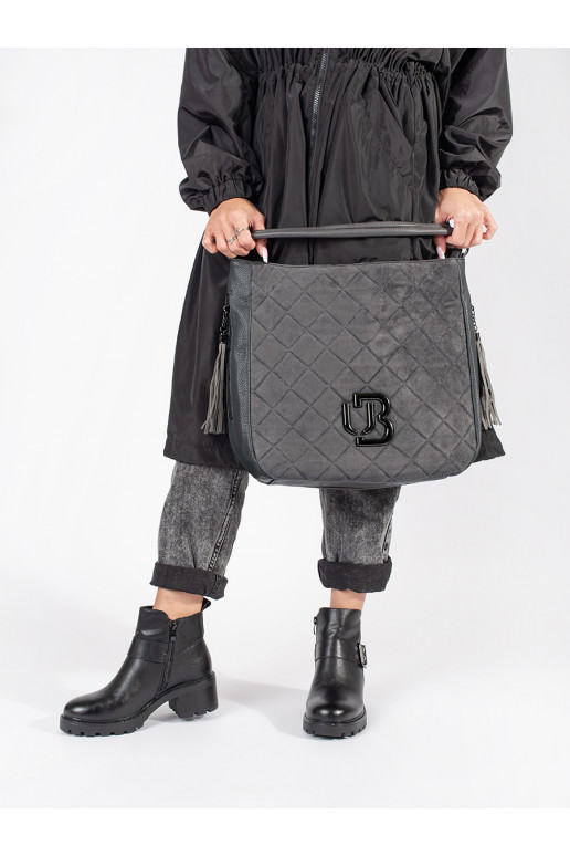 Černé kožené dámské kotníkové boty na podpatku s ozdobnou sponou Sergio Leone