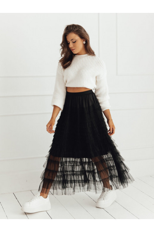 Maxi sukně PASTELLA Barva černá DSTREET
