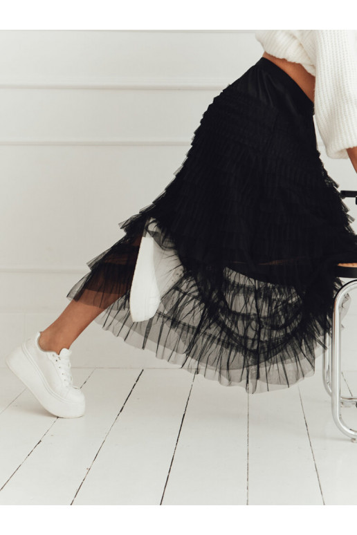 Maxi sukně PASTELLA Barva černá DSTREET