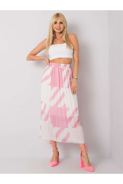 Růžová skládaná maxi sukně Isidora Růžová skládaná maxi sukně Isidora
