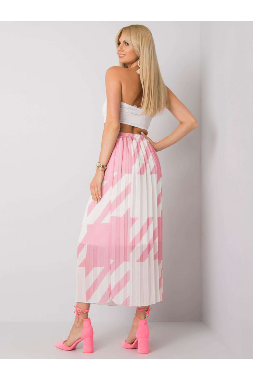Růžová skládaná maxi sukně Isidora Růžová skládaná maxi sukně Isidora