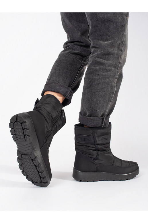 Černé zateplené dámské sněhule