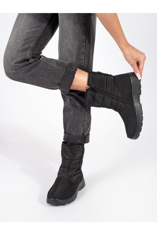 Černé zateplené dámské sněhule