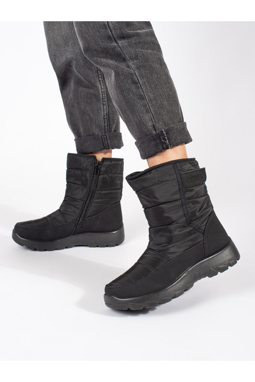 Černé zateplené dámské sněhule