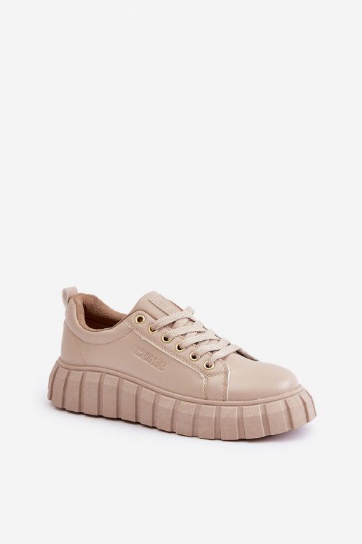 Zateplené dámské sneakersy Big Star MM274618 béžové Zateplené dámské sneakersy Big Star MM274618 béžové