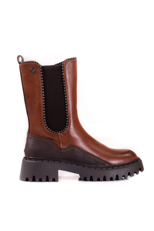 Vysoké štibletky z eko kůže