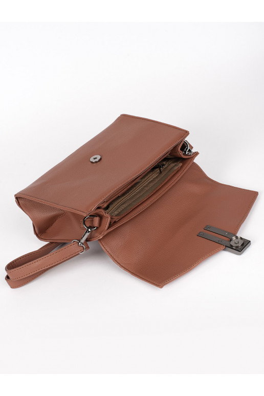 Hnědá elegantní kabelka listonoška