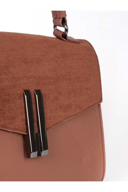 Hnědá elegantní kabelka listonoška