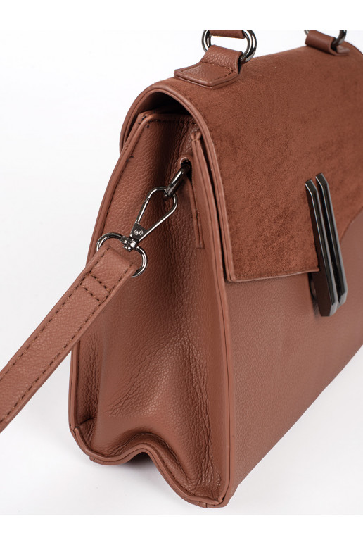 Hnědá elegantní kabelka listonoška