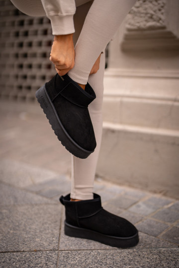 Nízké Sněhové Boty Na Platformě Big Star OO274A099 Černé 2