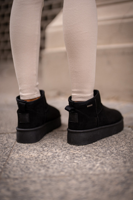 Nízké Sněhové Boty Na Platformě Big Star OO274A099 Černé Nízké Sněhové Boty Na Platformě Big Star OO274A099 Černé