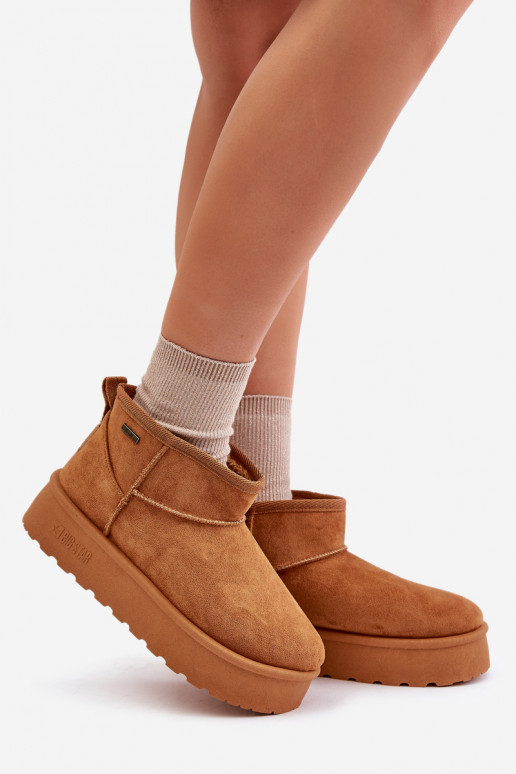 Nízké Sněhule Na Platformě Big Star OO274A098 Camel Nízké Sněhule Na Platformě Big Star OO274A098 Camel