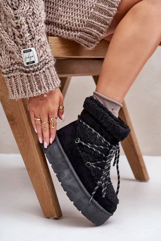 Sněhule na platformě s vázáním černé Izathiel Sněhule na platformě s vázáním černé Izathiel