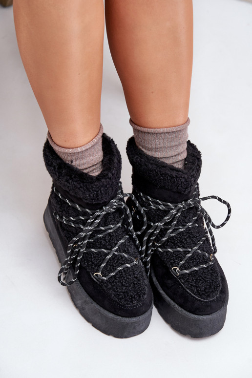 Sněhule na platformě s vázáním černé Izathiel Sněhule na platformě s vázáním černé Izathiel