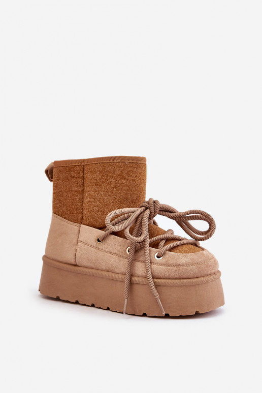 Sněhule S Vázáním Na Platformě Hnědé Mavora Sněhule S Vázáním Na Platformě Hnědé Mavora