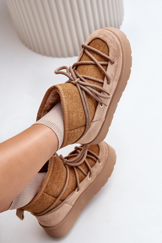 Sněhule S Vázáním Na Platformě Hnědé Mavora Sněhule S Vázáním Na Platformě Hnědé Mavora