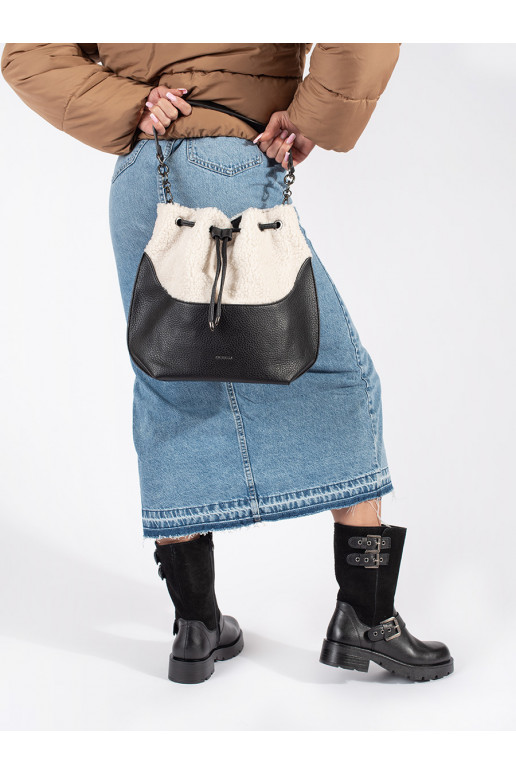 Černé kožené dámské kotníkové boty na platformě zdobené řemínky Sergio Leone