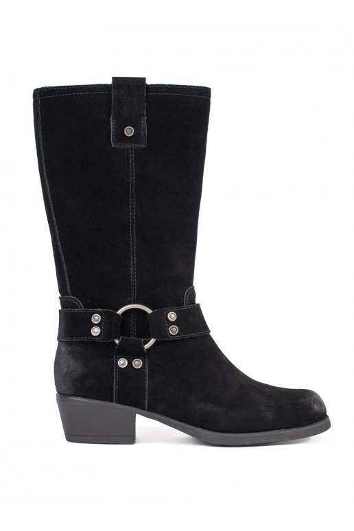 Černé kožené dámské kovbojky Sergio Leone