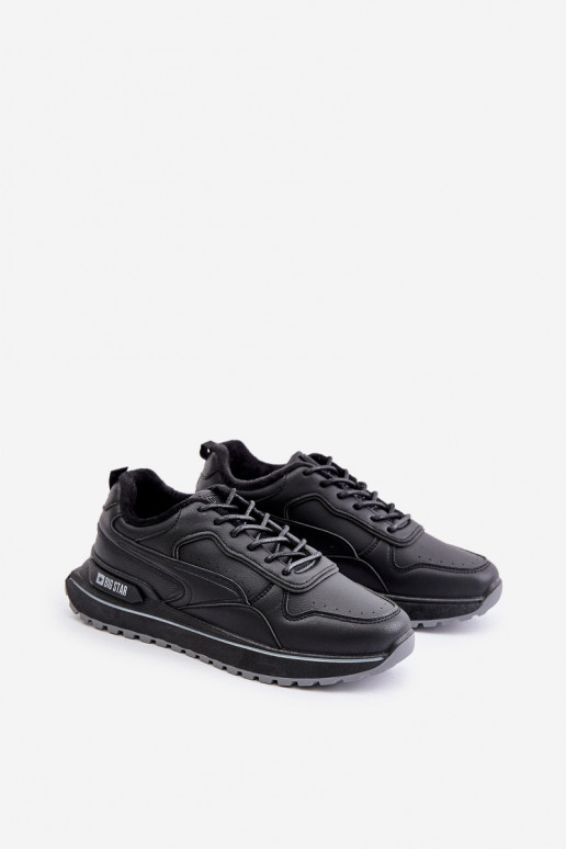 Zateplené pánské sneakers Big Star OO174675 HI-POLY SYSTEM Černé Zateplené pánské sneakers Big Star OO174675 HI-POLY SYSTEM Černé