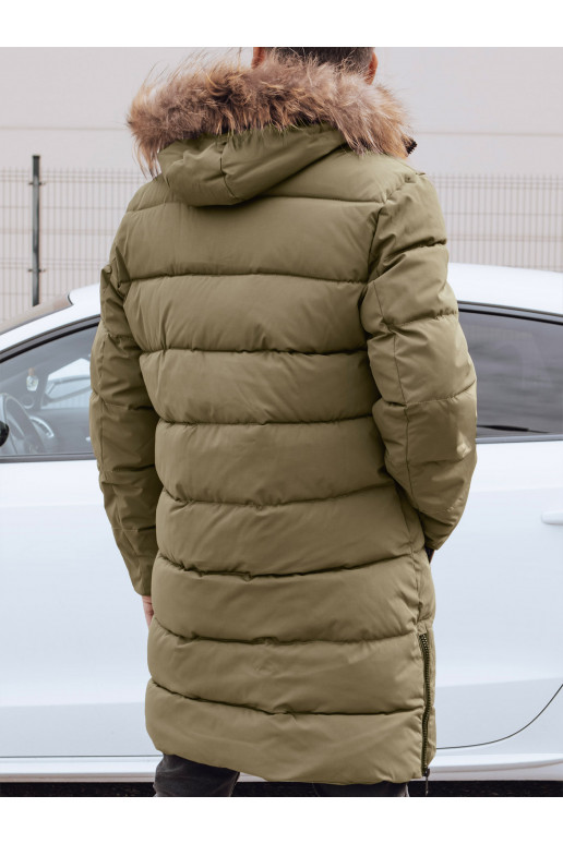 Pánská dlouhá zimní prošívaná bunda s... Pánská dlouhá zimní prošívaná bunda s...