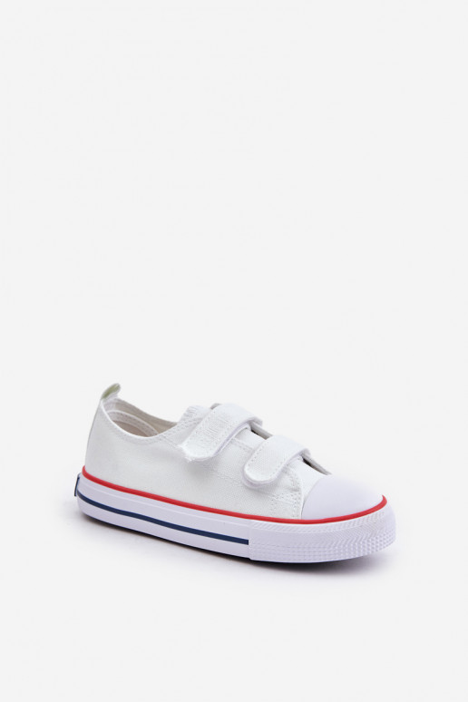 Dětské Tenisky Na Suchý Zipper Big Star OO374009 Bílé Dětské Tenisky Na Suchý Zipper Big Star OO374009 Bílé