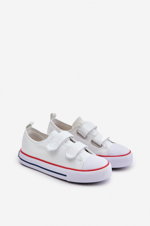 Dětské Tenisky Na Suchý Zipper Big Star OO374009 Bílé Dětské Tenisky Na Suchý Zipper Big Star OO374009 Bílé