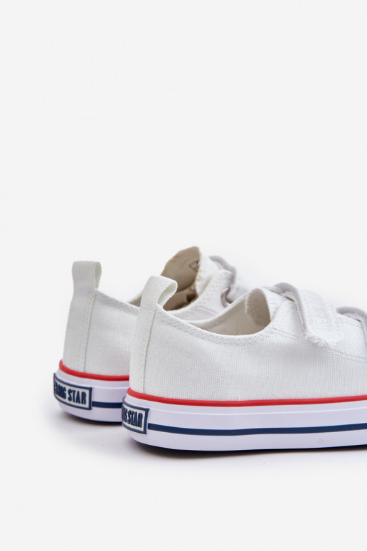 Dětské Tenisky Na Suchý Zipper Big Star OO374009 Bílé Dětské Tenisky Na Suchý Zipper Big Star OO374009 Bílé