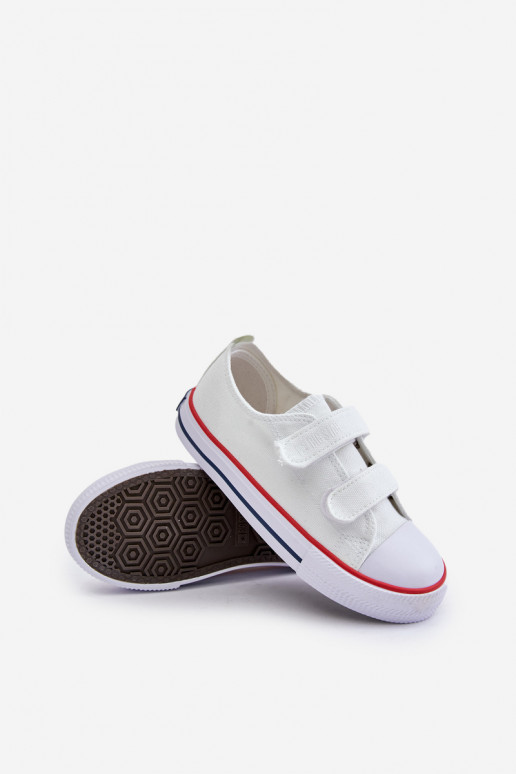Dětské Tenisky Na Suchý Zipper Big Star OO374009 Bílé Dětské Tenisky Na Suchý Zipper Big Star OO374009 Bílé