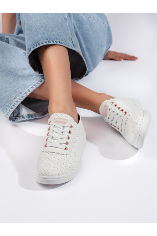 Dámské klasické dírkované tenisky bílé