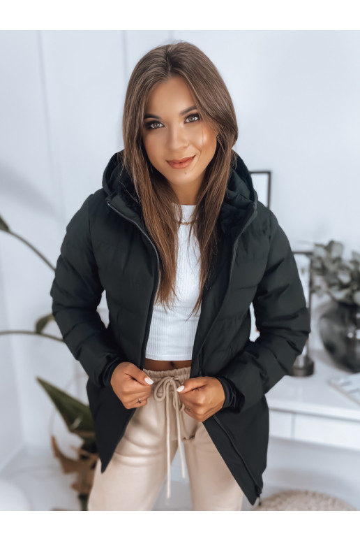 Černá dámská prošívaná zimní bunda s...