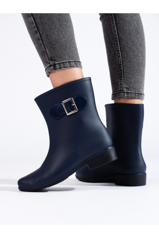 Tmavě modré holínky s přezkou