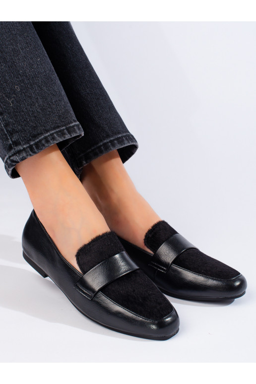 Černé polobotky s kožíškem