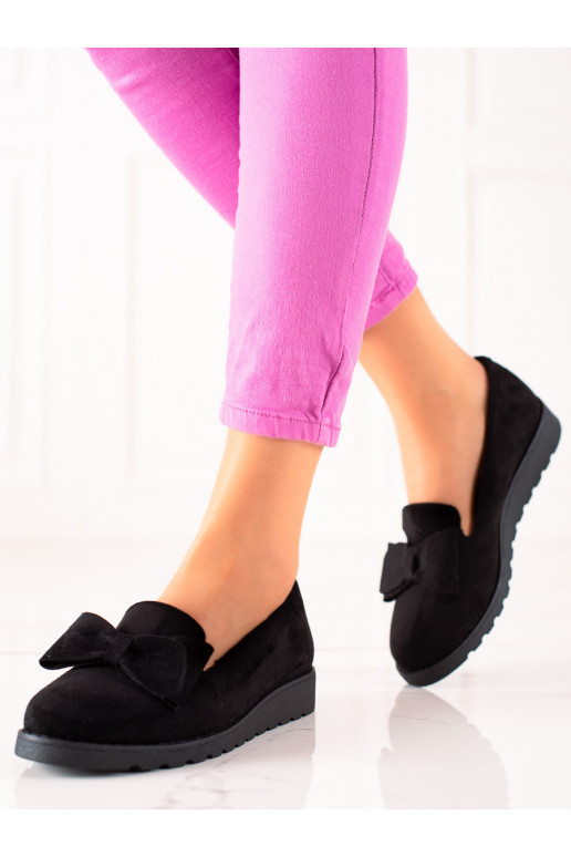 Semišové polobotky s mašlí