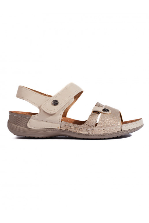 Pohodlné dámské sandály béžové